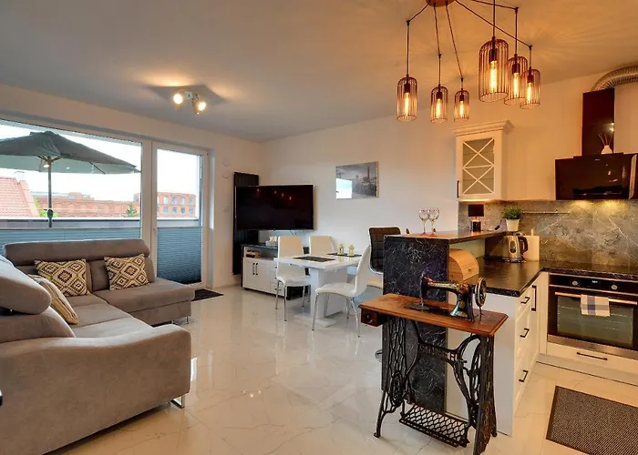 شقة Lodz4rent - Premium 9,7 - Manufaktura - Garaz - Ziemia Obiecana 2026 *